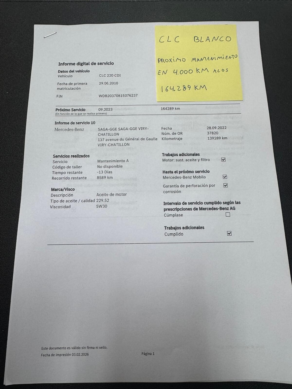 MERCEDES-BENZ CLC 220 CDI 